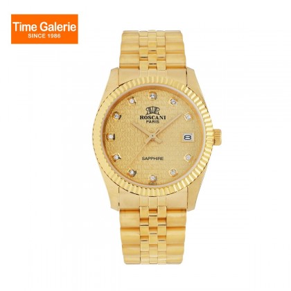 ROSCANI ROSW497552 Gold Dial Stainless Steel Strap Analog Men Watch ROSCANI ROSW497552 Gold Dial Stainless Steel Strap Analog Men Watch